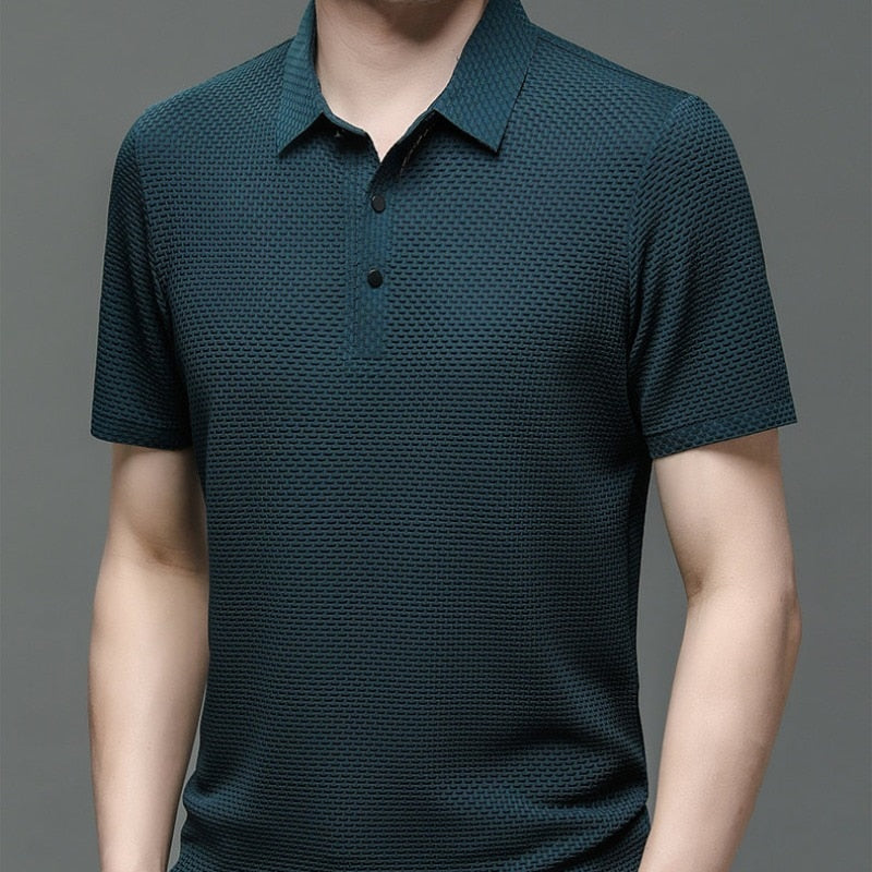 Camisa Polo Masculina Respirável Anti Suor 