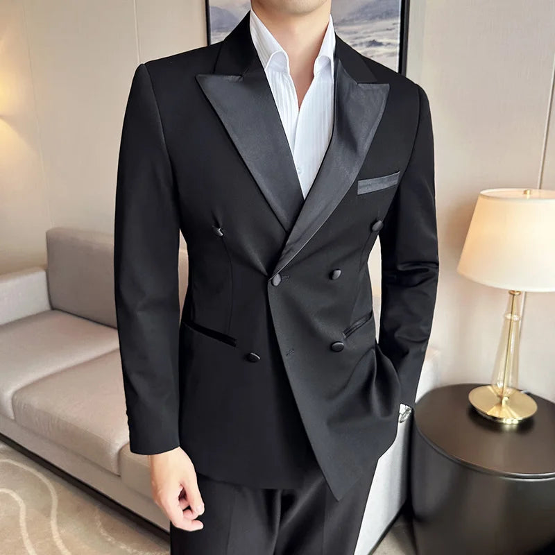 smoking masculino slim, terno de gala, traje social casamento, smoking premium, traje masculino festa


