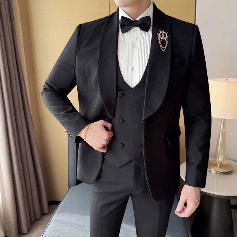 Terno Masculino Slim Inglês Lapela Shawl Maximus