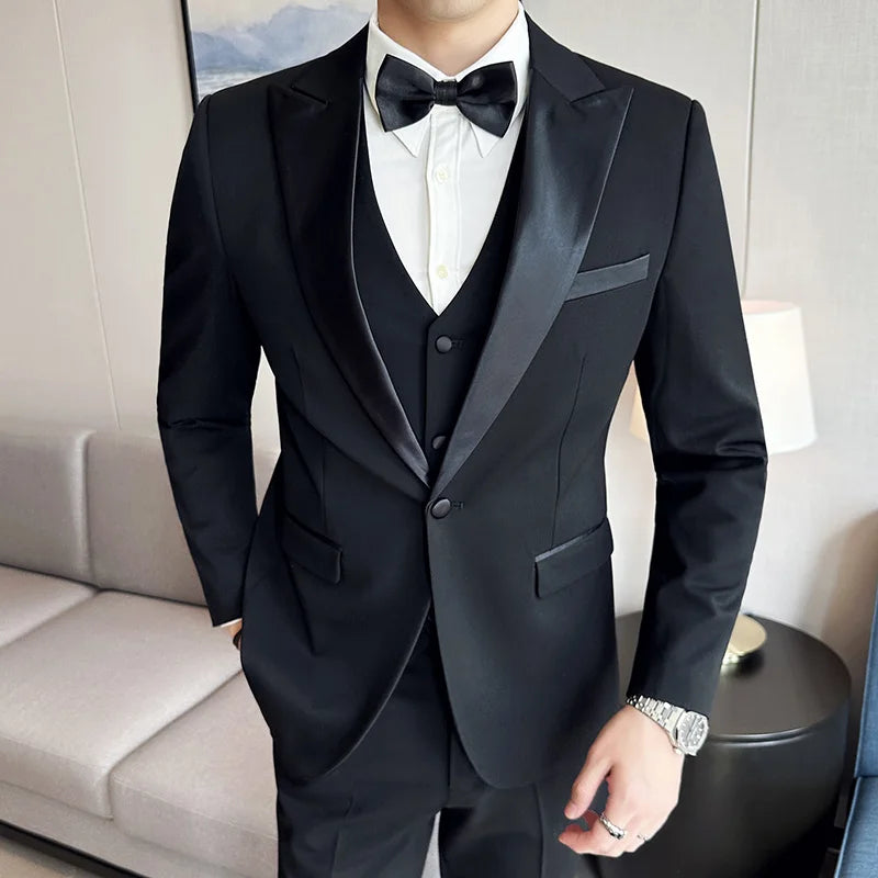 smoking masculino slim, terno de gala, traje social casamento, smoking premium, traje masculino festa


