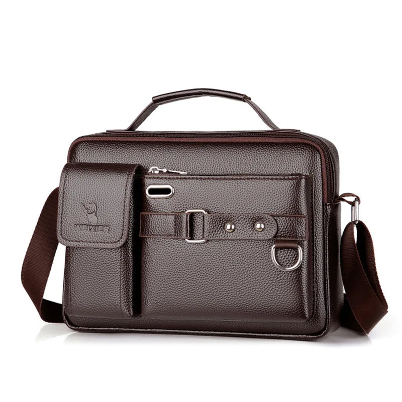 Bolsa Transversal Masculina de Couro Classic Maximus