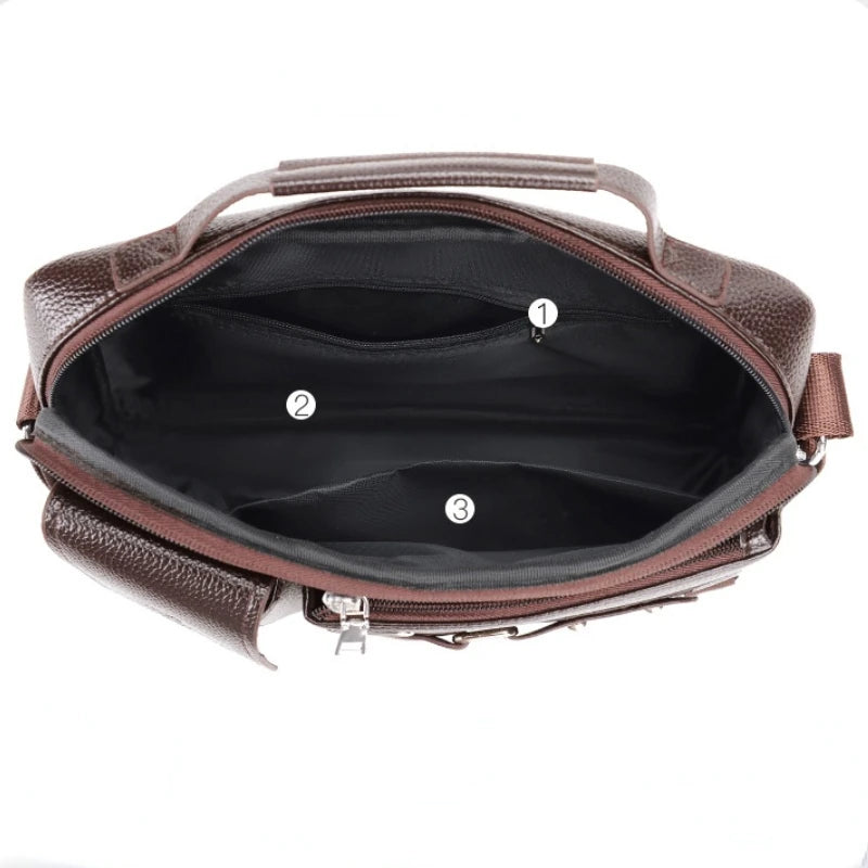 Bolsa Transversal Masculina de Couro Classic Maximus