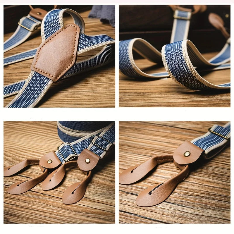suspensório masculino, suspensório azul, suspensório retrô, acessórios masculinos sociais, suspensório para terno